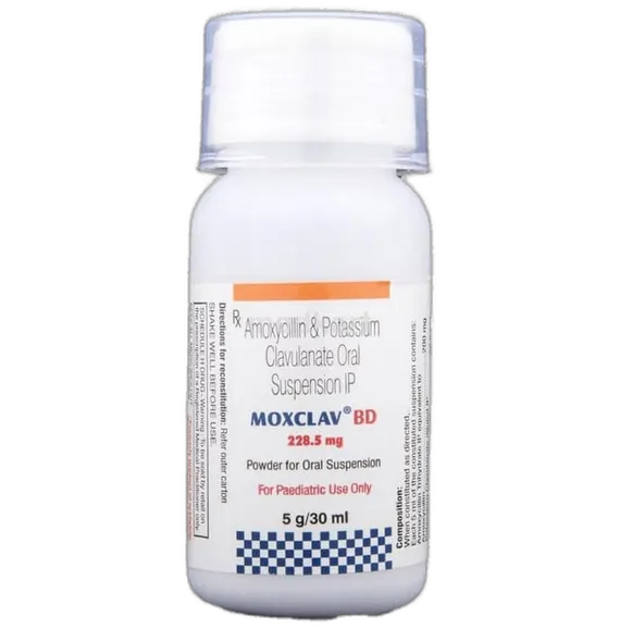 moxclav bd 228.5mg oral suspension 30 ml